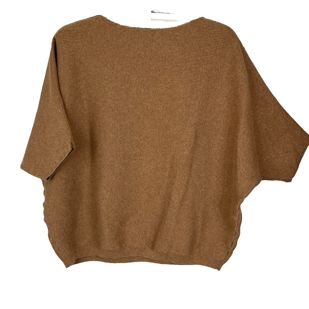 Reset R Label Sweater Womens L/XL Oversized Ribbed Brown Ribbed Linen Blend - Picture 3 of 8